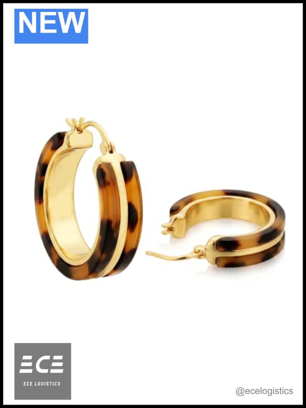 Chunky Hoop Earrings Gold Plated Sterling Silver Statement Hoops